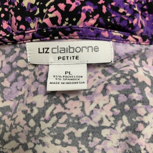 Liz Claiborne Faux Wrap Top Size PL - Picture 9 of 9